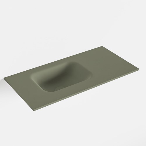 LEX Army solid surface inleg wastafel voor toiletmeubel 60cm. Positie wasbak links