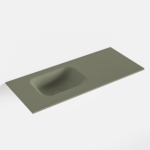 LEX Army solid surface inleg wastafel voor toiletmeubel 70cm. Positie wasbak links