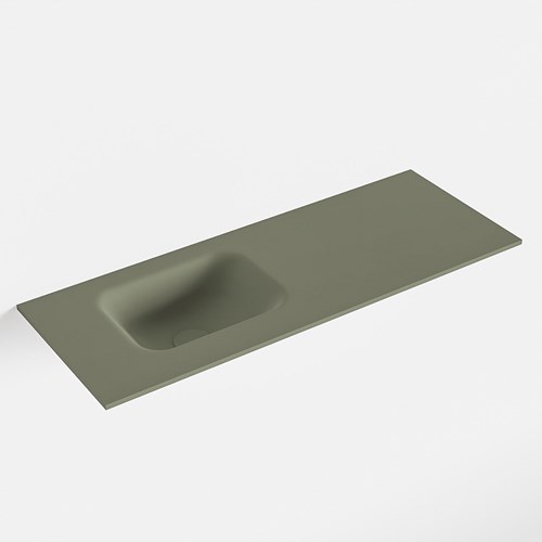 LEX Army solid surface inleg wastafel voor toiletmeubel 80cm. Positie wasbak links