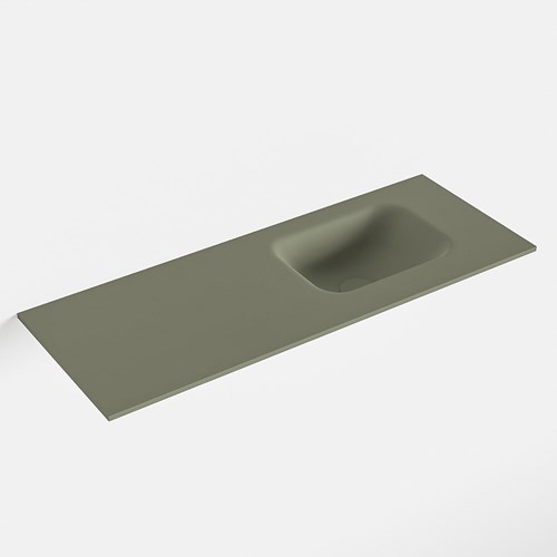 LEX Army solid surface inleg wastafel voor toiletmeubel 80cm. Positie wasbak rechts