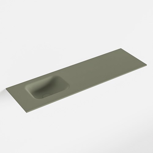 LEX Army solid surface inleg wastafel voor toiletmeubel 100cm. Positie wasbak links