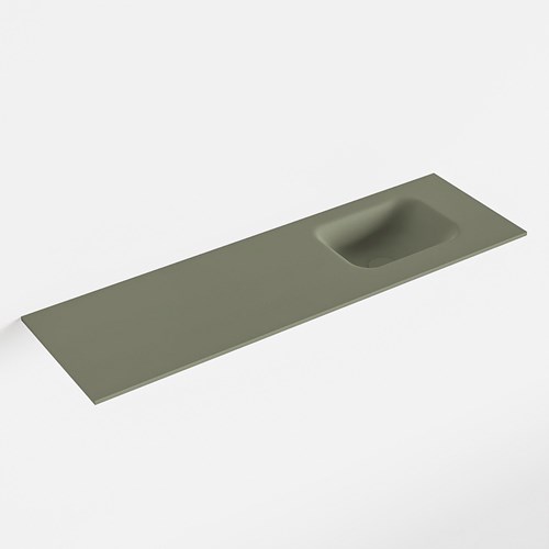 LEX Army solid surface inleg wastafel voor toiletmeubel 100cm. Positie wasbak rechts