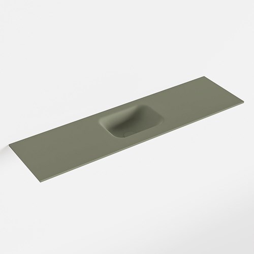 LEX Army solid surface inleg wastafel voor toiletmeubel 110cm. Positie wasbak midden