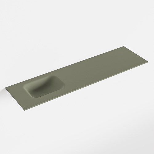LEX Army solid surface inleg wastafel voor toiletmeubel 110cm. Positie wasbak links