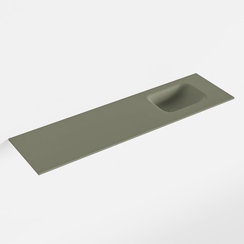 LEX Army solid surface inleg wastafel voor toiletmeubel 110cm. Positie wasbak rechts