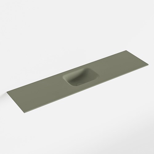 LEX Army solid surface inleg wastafel voor toiletmeubel 120cm. Positie wasbak midden