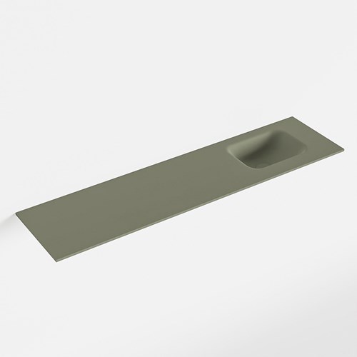 LEX Army solid surface inleg wastafel voor toiletmeubel 120cm. Positie wasbak rechts