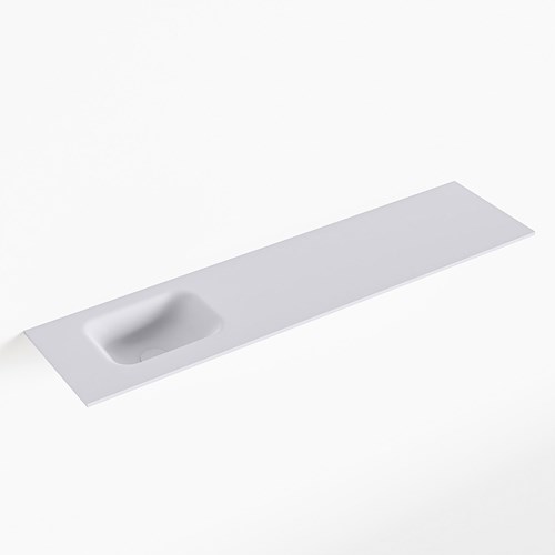 LEX Cale solid surface inleg wastafel voor toiletmeubel 120cm. Positie wasbak links