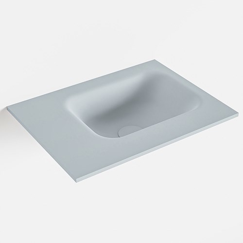 LEX Clay solid surface inleg wastafel voor toiletmeubel 40cm. Positie wasbak rechts