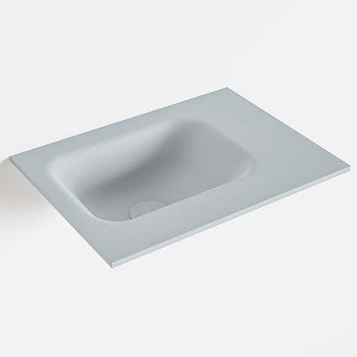 LEX Clay solid surface inleg wastafel voor toiletmeubel 40cm. Positie wasbak links