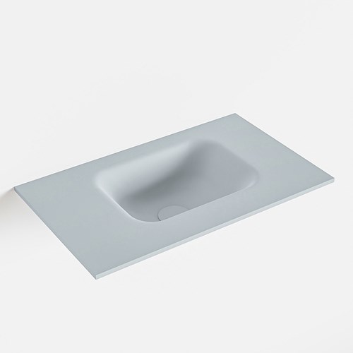 LEX Clay solid surface inleg wastafel voor toiletmeubel 50cm. Positie wasbak rechts
