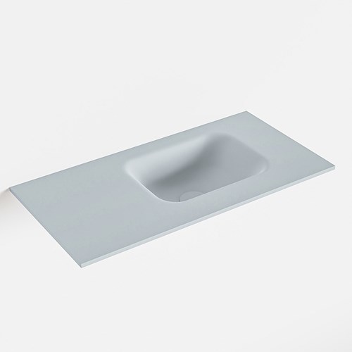 LEX Clay solid surface inleg wastafel voor toiletmeubel 60cm. Positie wasbak rechts