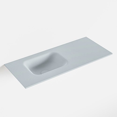 LEX Clay solid surface inleg wastafel voor toiletmeubel 70cm. Positie wasbak links