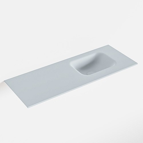 LEX Clay solid surface inleg wastafel voor toiletmeubel 80cm. Positie wasbak rechts