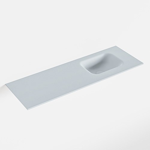 LEX Clay solid surface inleg wastafel voor toiletmeubel 90cm. Positie wasbak rechts