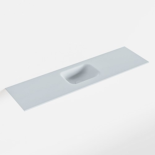 LEX Clay solid surface inleg wastafel voor toiletmeubel 110cm. Positie wasbak midden