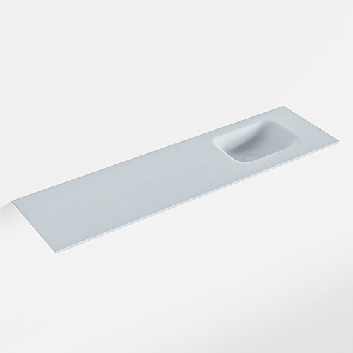 LEX Clay solid surface inleg wastafel voor toiletmeubel 110cm. Positie wasbak rechts