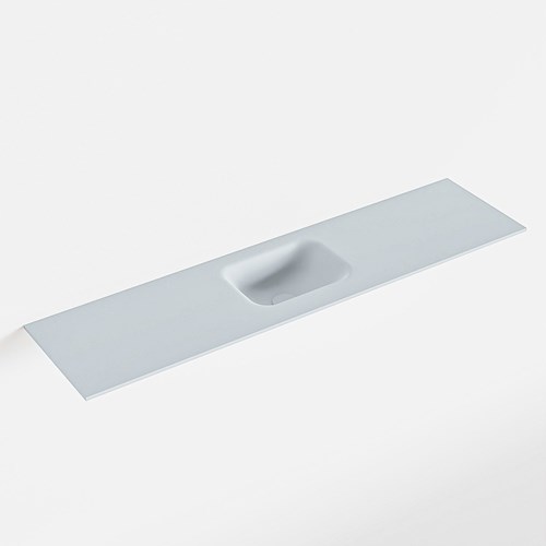 LEX Clay solid surface inleg wastafel voor toiletmeubel 120cm. Positie wasbak midden