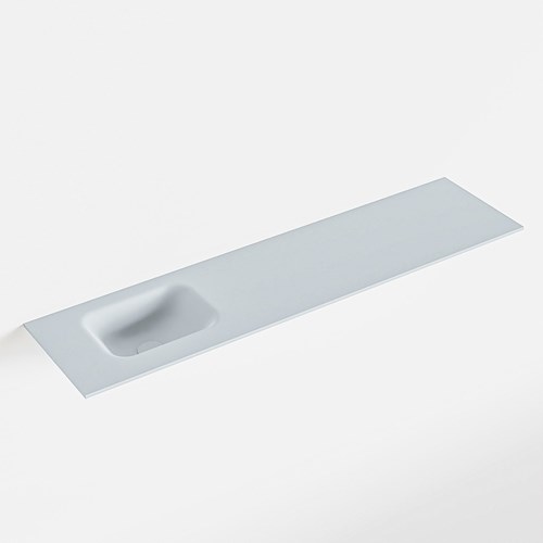 LEX Clay solid surface inleg wastafel voor toiletmeubel 120cm. Positie wasbak links