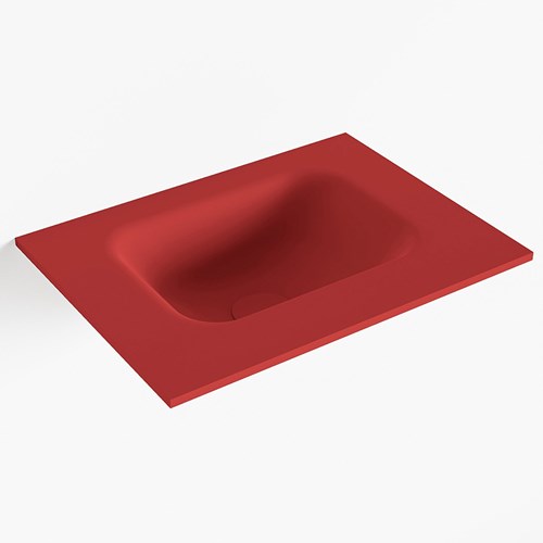 LEX Fire solid surface inleg wastafel voor toiletmeubel 40cm. Positie wasbak midden