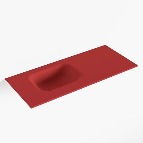 LEX Fire solid surface inleg wastafel voor toiletmeubel 70cm. Positie wasbak links
