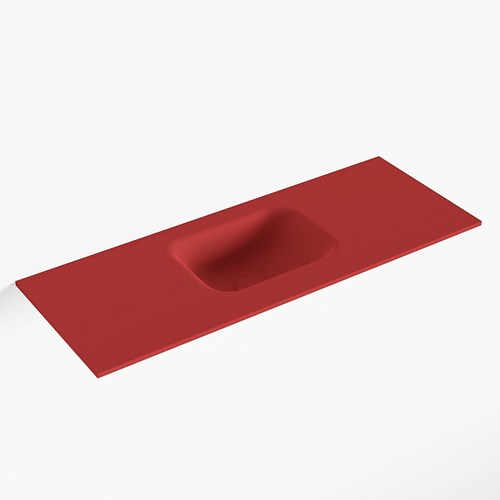 LEX Fire solid surface inleg wastafel voor toiletmeubel 80cm. Positie wasbak midden