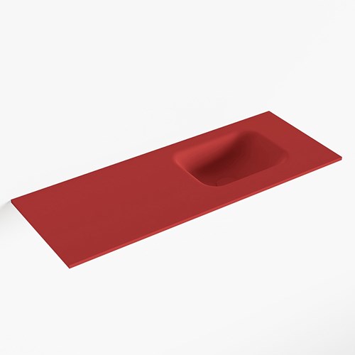 LEX Fire solid surface inleg wastafel voor toiletmeubel 80cm. Positie wasbak rechts