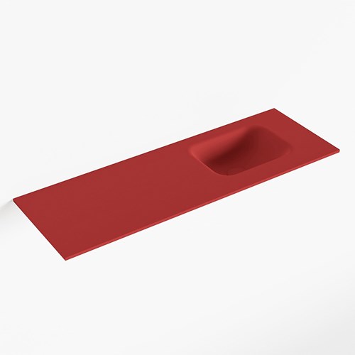 LEX Fire solid surface inleg wastafel voor toiletmeubel 90cm. Positie wasbak rechts