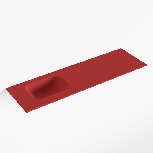 LEX Fire solid surface inleg wastafel voor toiletmeubel 100cm. Positie wasbak links