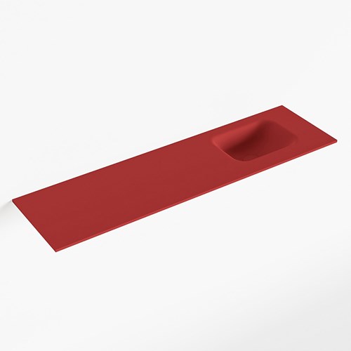 LEX Fire solid surface inleg wastafel voor toiletmeubel 110cm. Positie wasbak rechts
