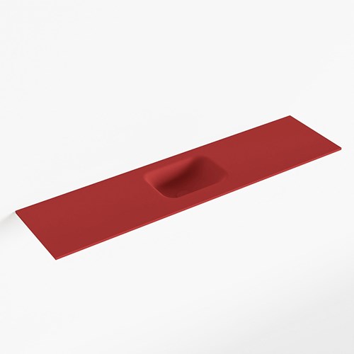 LEX Fire solid surface inleg wastafel voor toiletmeubel 120cm. Positie wasbak midden