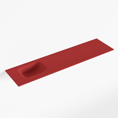 LEX Fire solid surface inleg wastafel voor toiletmeubel 120cm. Positie wasbak links