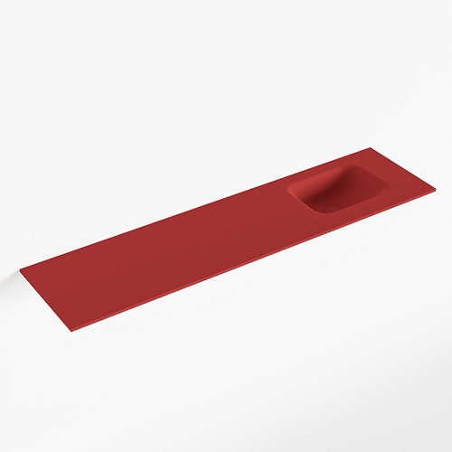 LEX Fire solid surface inleg wastafel voor toiletmeubel 120cm. Positie wasbak rechts