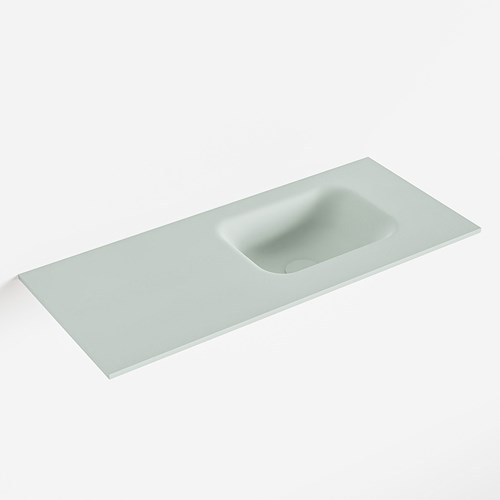 LEX Greey solid surface inleg wastafel voor toiletmeubel 70cm. Positie wasbak rechts