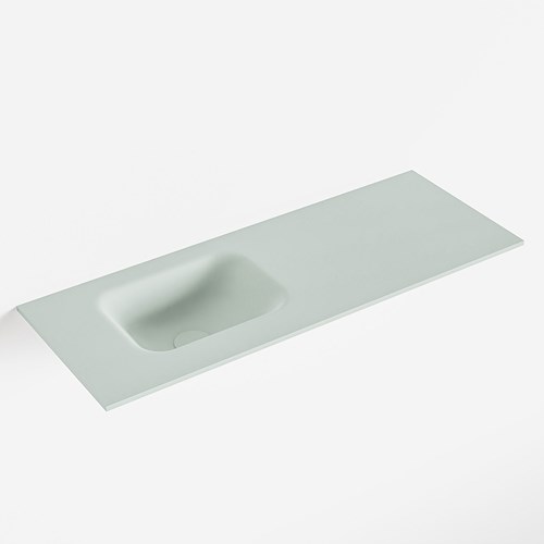 LEX Greey solid surface inleg wastafel voor toiletmeubel 80cm. Positie wasbak links