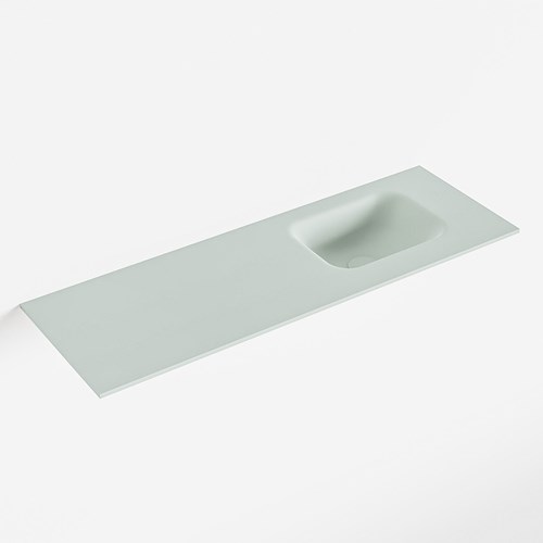 LEX Greey solid surface inleg wastafel voor toiletmeubel 90cm. Positie wasbak rechts