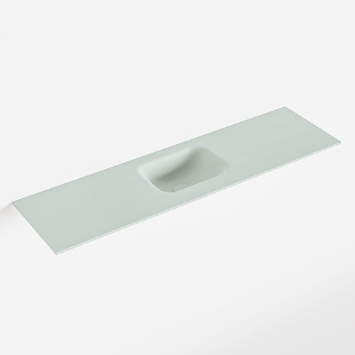 LEX Greey solid surface inleg wastafel voor toiletmeubel 110cm. Positie wasbak midden