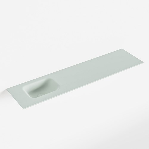 LEX Greey solid surface inleg wastafel voor toiletmeubel 120cm. Positie wasbak links