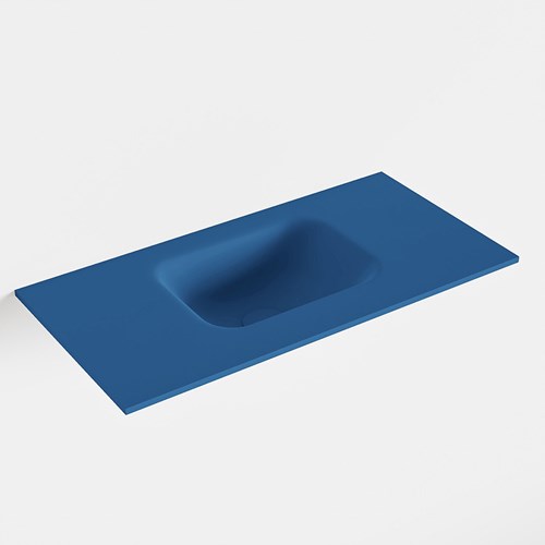 LEX Jeans solid surface inleg wastafel voor toiletmeubel 60cm. Positie wasbak midden