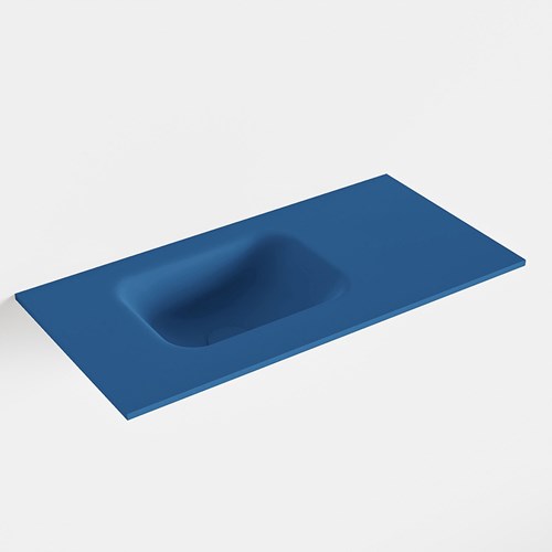 LEX Jeans solid surface inleg wastafel voor toiletmeubel 60cm. Positie wasbak links