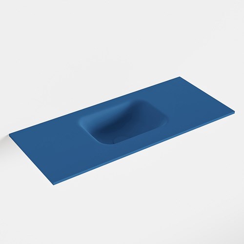 LEX Jeans solid surface inleg wastafel voor toiletmeubel 70cm. Positie wasbak midden