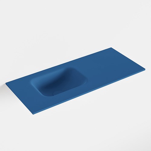 LEX Jeans solid surface inleg wastafel voor toiletmeubel 70cm. Positie wasbak links