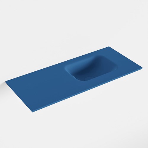 LEX Jeans solid surface inleg wastafel voor toiletmeubel 70cm. Positie wasbak rechts