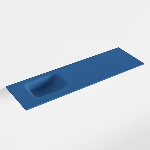 LEX Jeans solid surface inleg wastafel voor toiletmeubel 100cm. Positie wasbak links