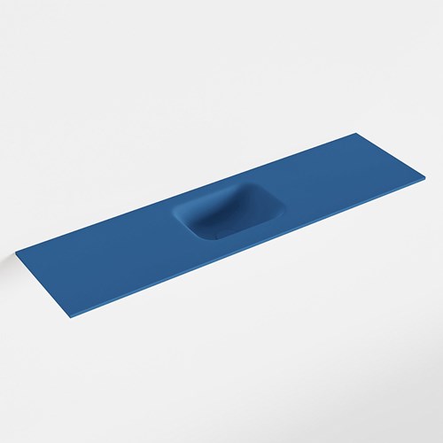 LEX Jeans solid surface inleg wastafel voor toiletmeubel 110cm. Positie wasbak midden