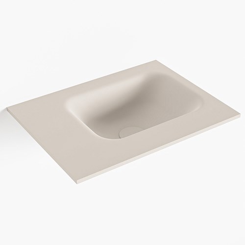 LEX Linen solid surface inleg wastafel voor toiletmeubel 40cm. Positie wasbak rechts