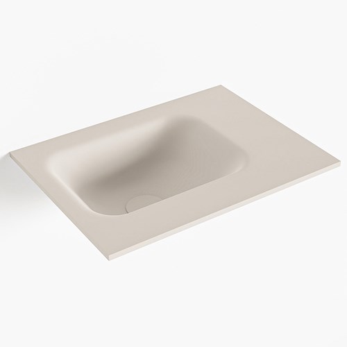 LEX Linen solid surface inleg wastafel voor toiletmeubel 40cm. Positie wasbak links
