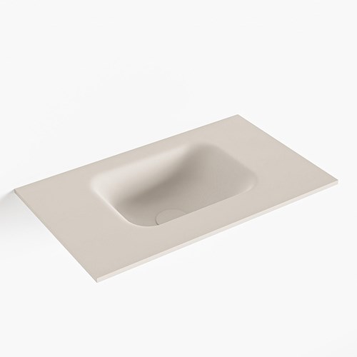 LEX Linen solid surface inleg wastafel voor toiletmeubel 50cm. Positie wasbak midden