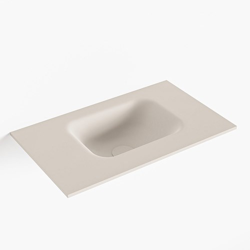 LEX Linen solid surface inleg wastafel voor toiletmeubel 50cm. Positie wasbak rechts