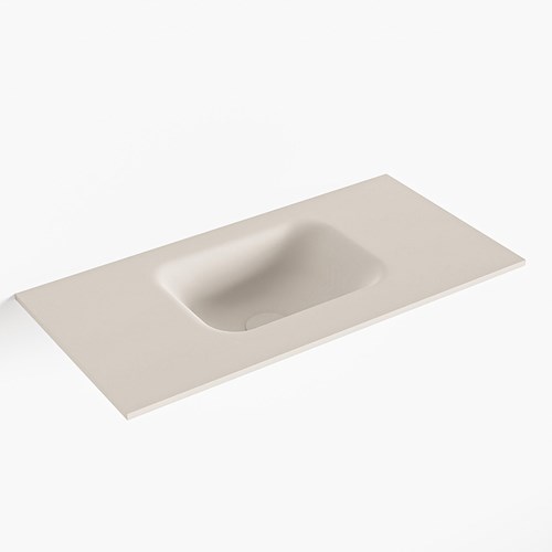 LEX Linen solid surface inleg wastafel voor toiletmeubel 60cm. Positie wasbak midden